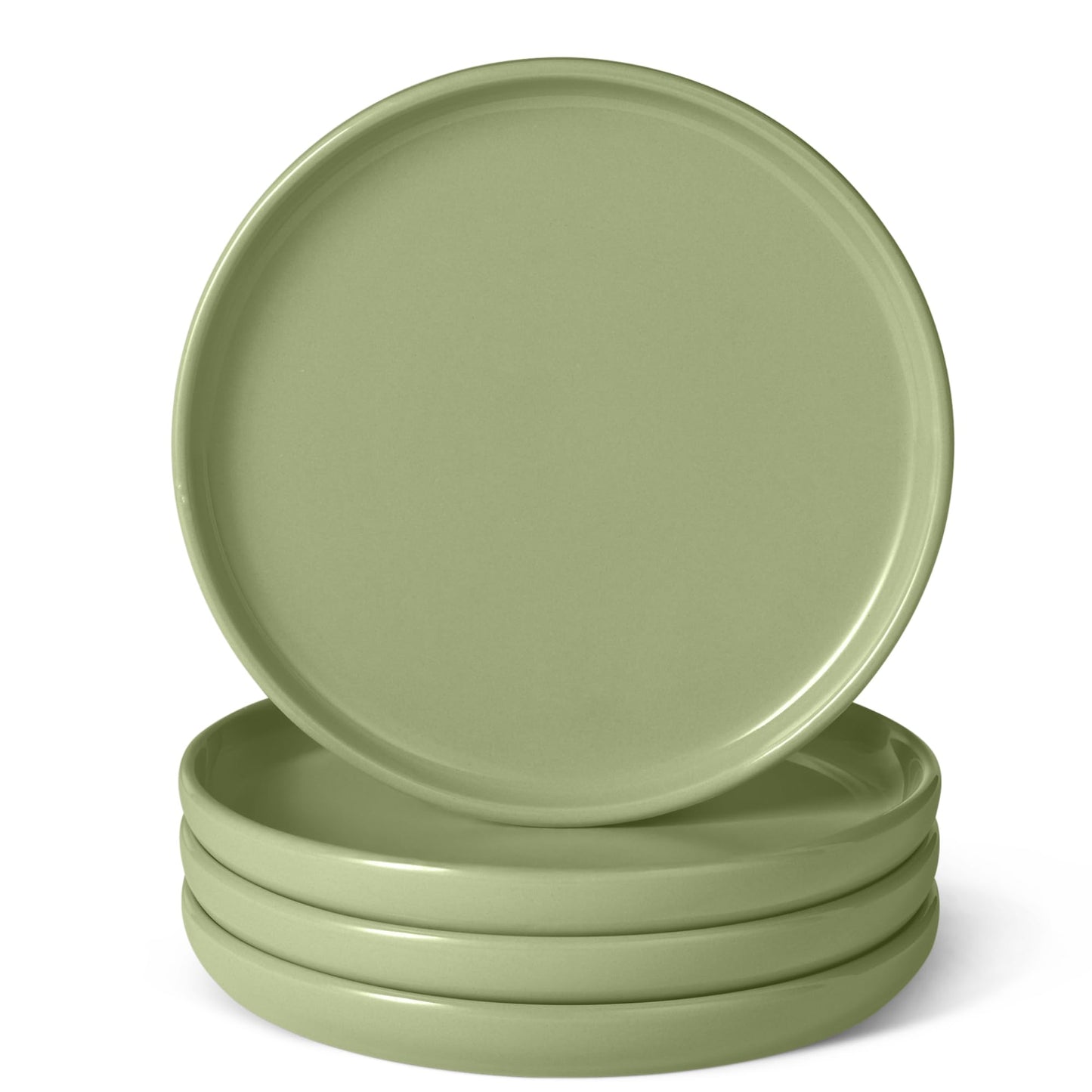 Amazon Basics Glazed Stoneware Dinnerware Set, Ceramic, Dishwasher-Safe, Freezer-Safe, 4 Full Place Settings, 12-Piece, Ivory