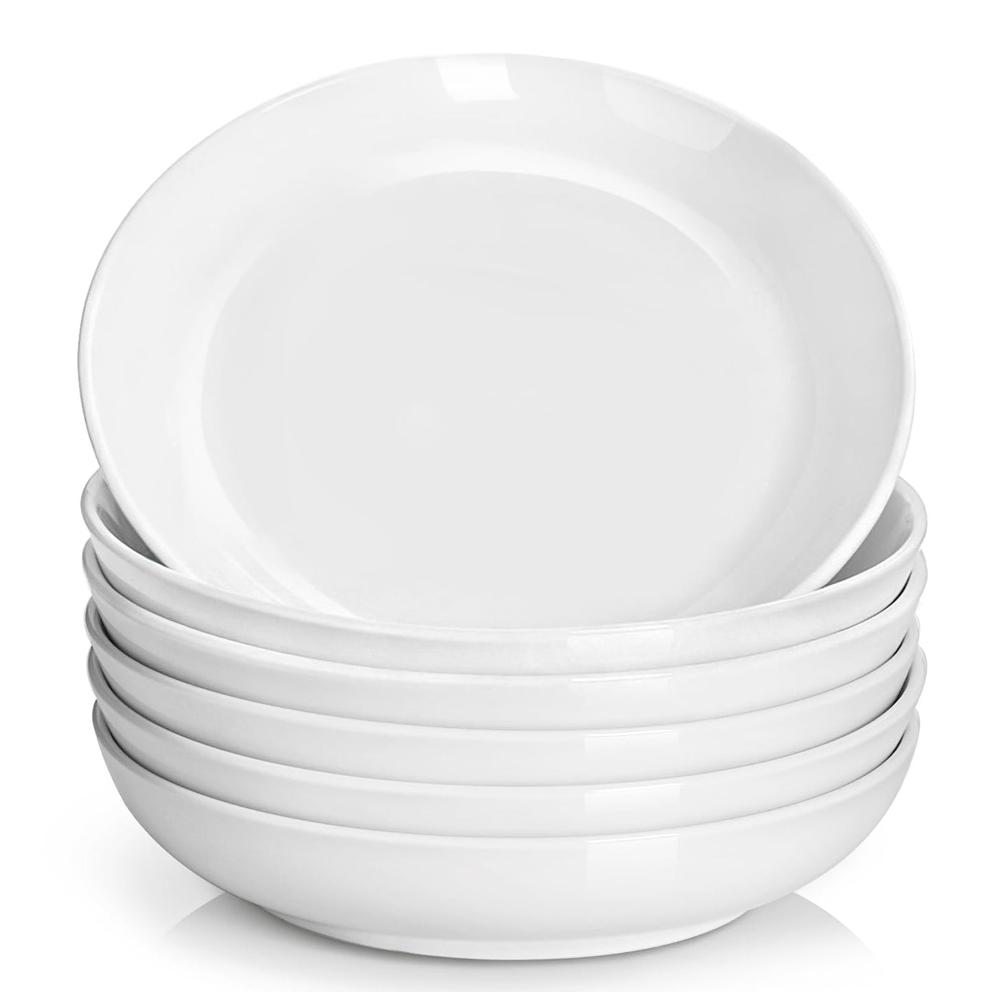 Y YHY 8.5'' Pasta Bowls Set of 6, 30 oz Ceramic Shallow Salad Bowls, Large Serving Soup Bowls Pasta Plates, Microwave & Dishwasher Safe Dinnerware Valentine's Day Gift, Gradient Blue