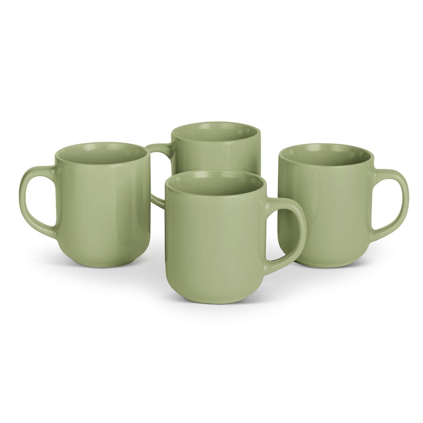 Amazon Basics Glazed Stoneware Dinnerware Set, Ceramic, Dishwasher-Safe, Freezer-Safe, 4 Full Place Settings, 12-Piece, Ivory