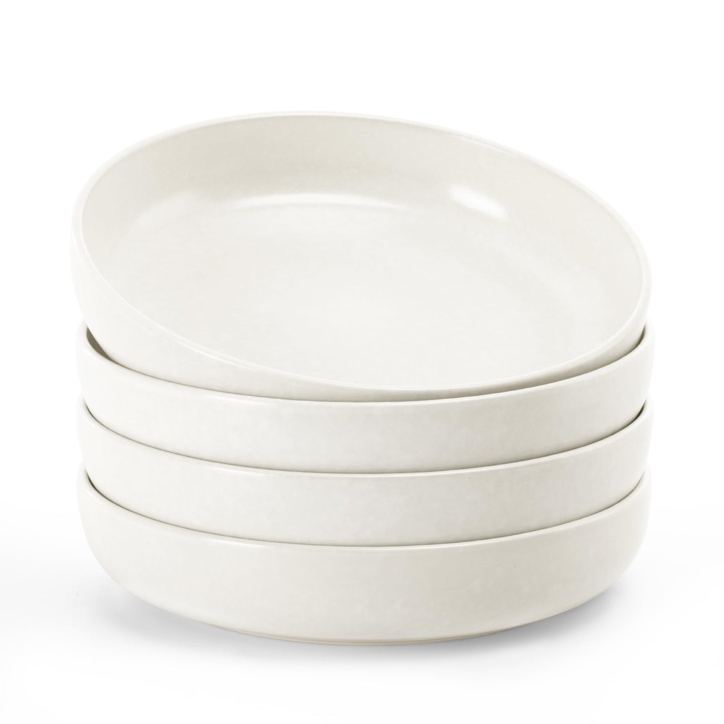 famiware Milkyway 33 oz Bowl Set, Pasta Bowls Set of 4, Salad Bowls Perfect for Your Friend for Housewarming, Thanksgiving, Christmas, White