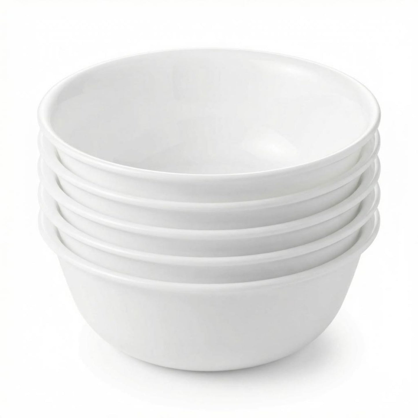 Corelle Vitrelle 8-Piece Dinner Plates Set Triple Layer Glass and Chip Resistant, Lightweight Round Plates, Winter Frost White