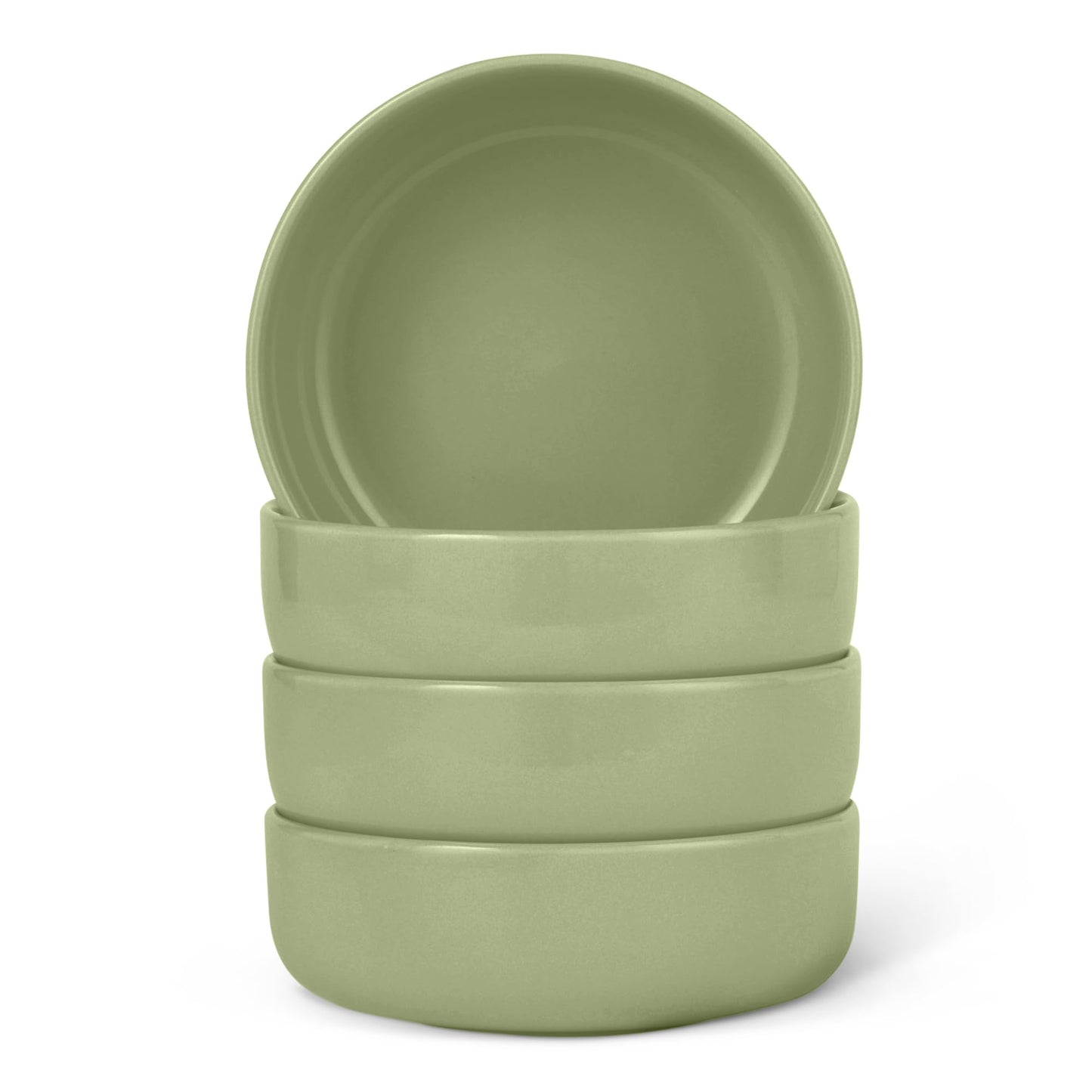 Amazon Basics Glazed Stoneware Dinnerware Set, Ceramic, Dishwasher-Safe, Freezer-Safe, 4 Full Place Settings, 12-Piece, Ivory