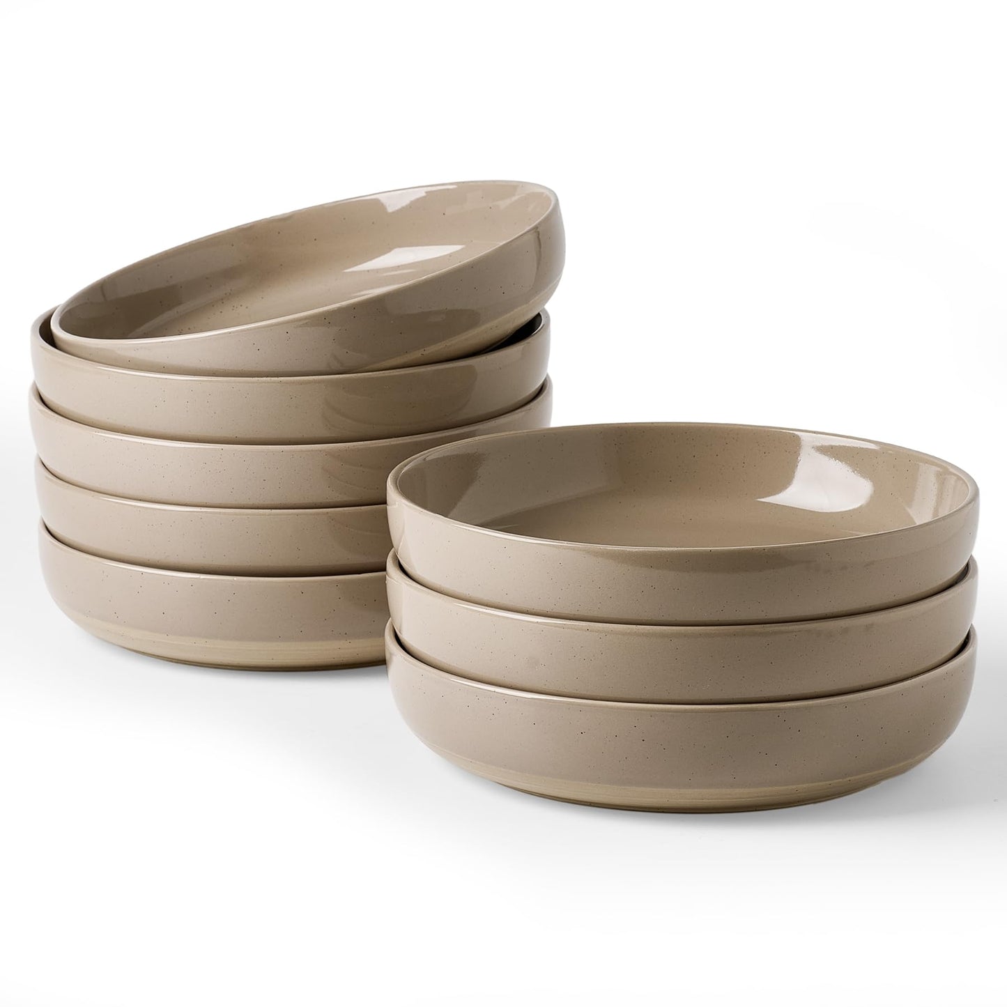 famiware Milkyway 33 oz Bowl Set, Pasta Bowls Set of 4, Salad Bowls Perfect for Your Friend for Housewarming, Thanksgiving, Christmas, White