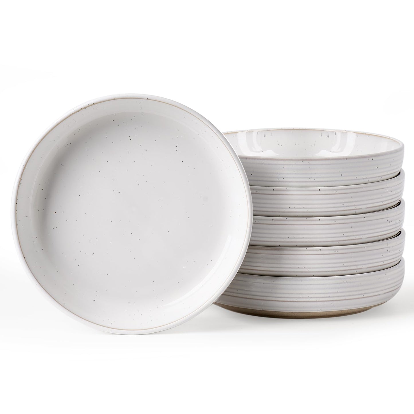 famiware Milkyway 33 oz Bowl Set, Pasta Bowls Set of 4, Salad Bowls Perfect for Your Friend for Housewarming, Thanksgiving, Christmas, White