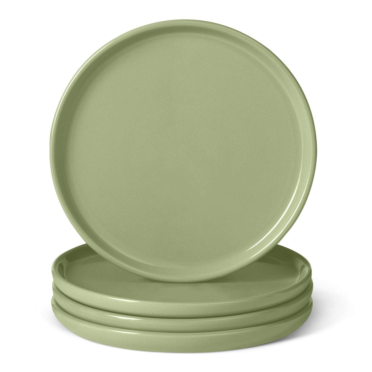 Amazon Basics Glazed Stoneware Dinnerware Set, Ceramic, Dishwasher-Safe, Freezer-Safe, 4 Full Place Settings, 12-Piece, Ivory