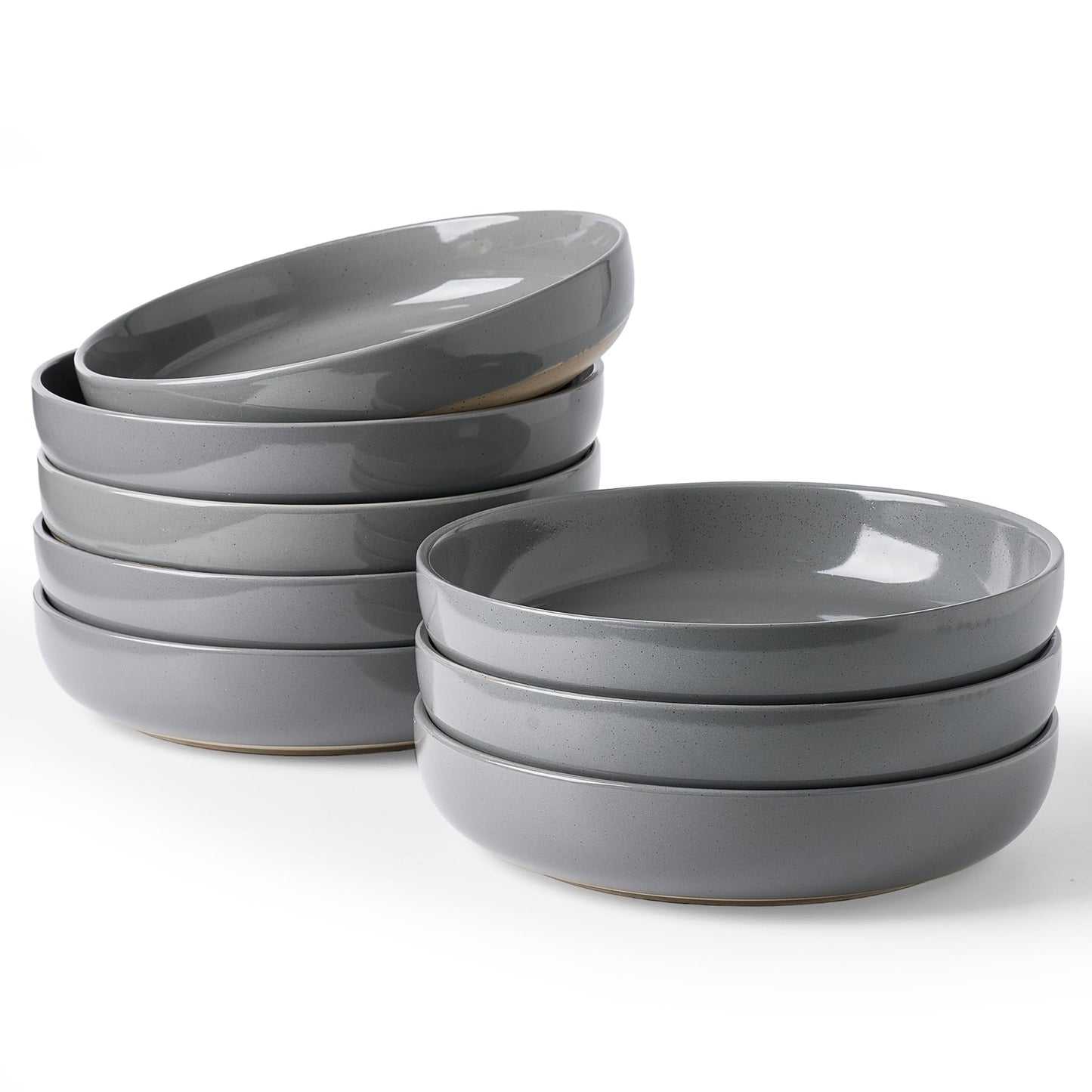 famiware Milkyway 33 oz Bowl Set, Pasta Bowls Set of 4, Salad Bowls Perfect for Your Friend for Housewarming, Thanksgiving, Christmas, White