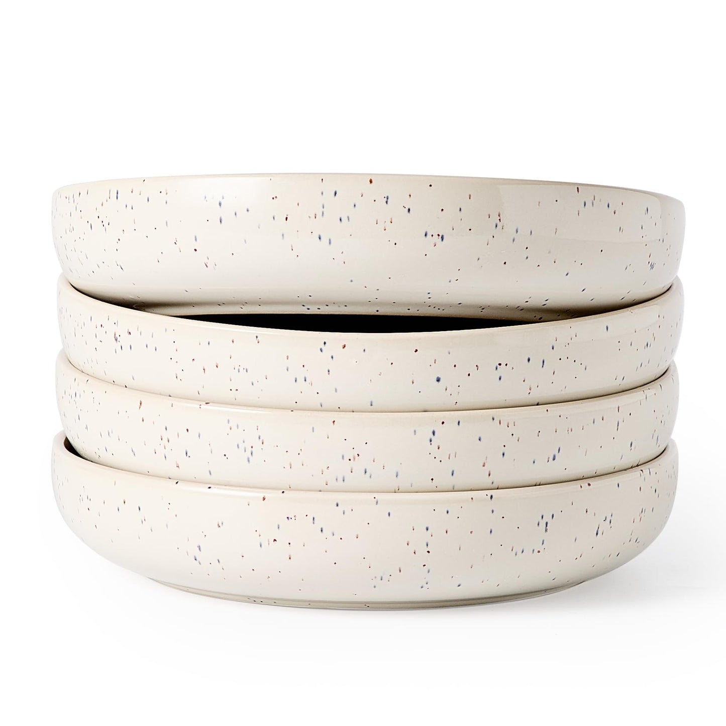 famiware Milkyway 33 oz Bowl Set, Pasta Bowls Set of 4, Salad Bowls Perfect for Your Friend for Housewarming, Thanksgiving, Christmas, White