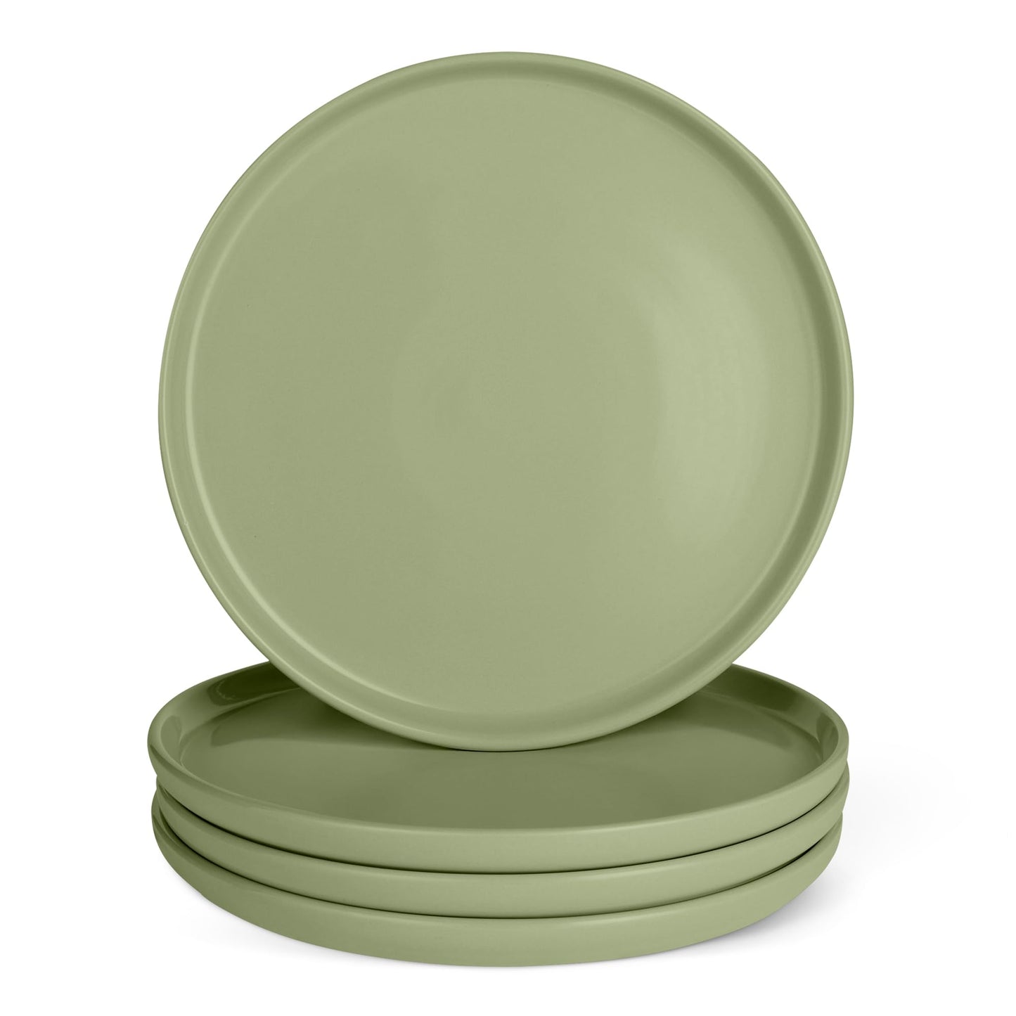 Amazon Basics Glazed Stoneware Dinnerware Set, Ceramic, Dishwasher-Safe, Freezer-Safe, 4 Full Place Settings, 12-Piece, Ivory