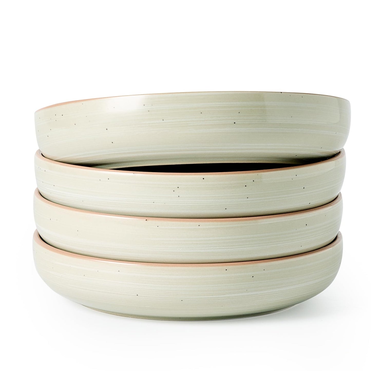 famiware Milkyway 33 oz Bowl Set, Pasta Bowls Set of 4, Salad Bowls Perfect for Your Friend for Housewarming, Thanksgiving, Christmas, White