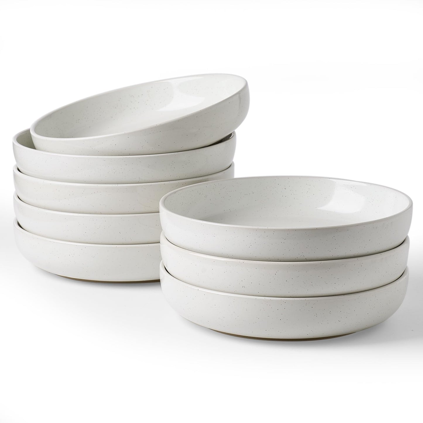 famiware Milkyway 33 oz Bowl Set, Pasta Bowls Set of 4, Salad Bowls Perfect for Your Friend for Housewarming, Thanksgiving, Christmas, White