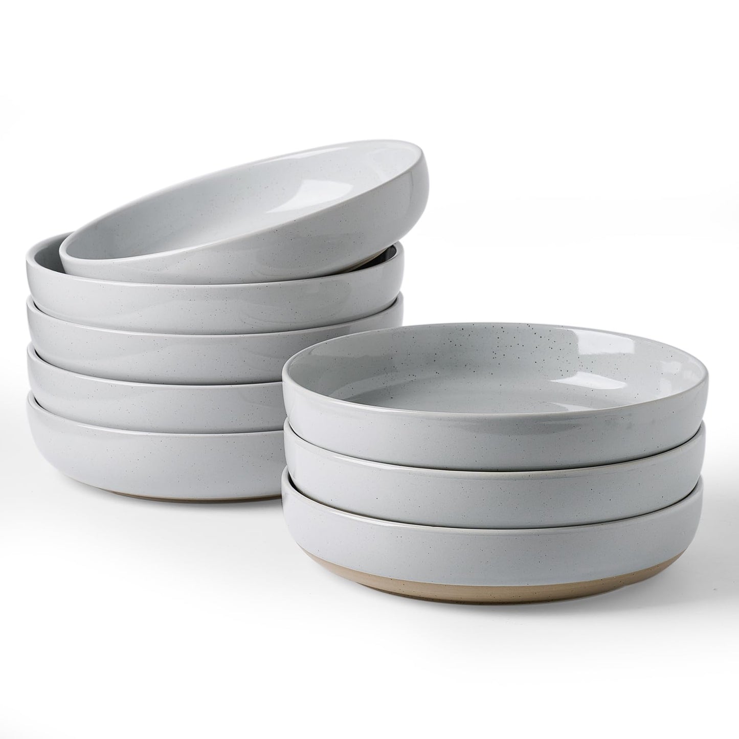 famiware Milkyway 33 oz Bowl Set, Pasta Bowls Set of 4, Salad Bowls Perfect for Your Friend for Housewarming, Thanksgiving, Christmas, White