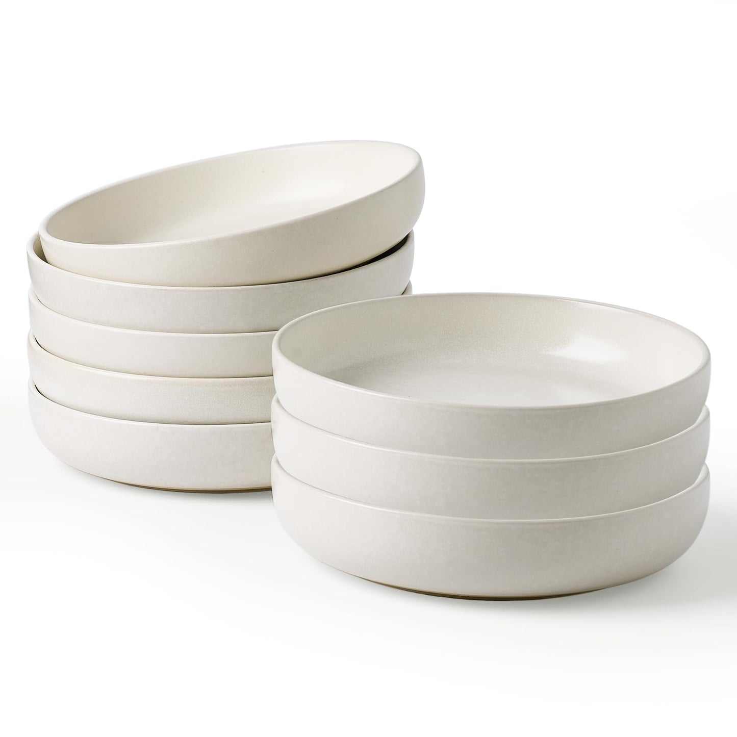 famiware Milkyway 33 oz Bowl Set, Pasta Bowls Set of 4, Salad Bowls Perfect for Your Friend for Housewarming, Thanksgiving, Christmas, White