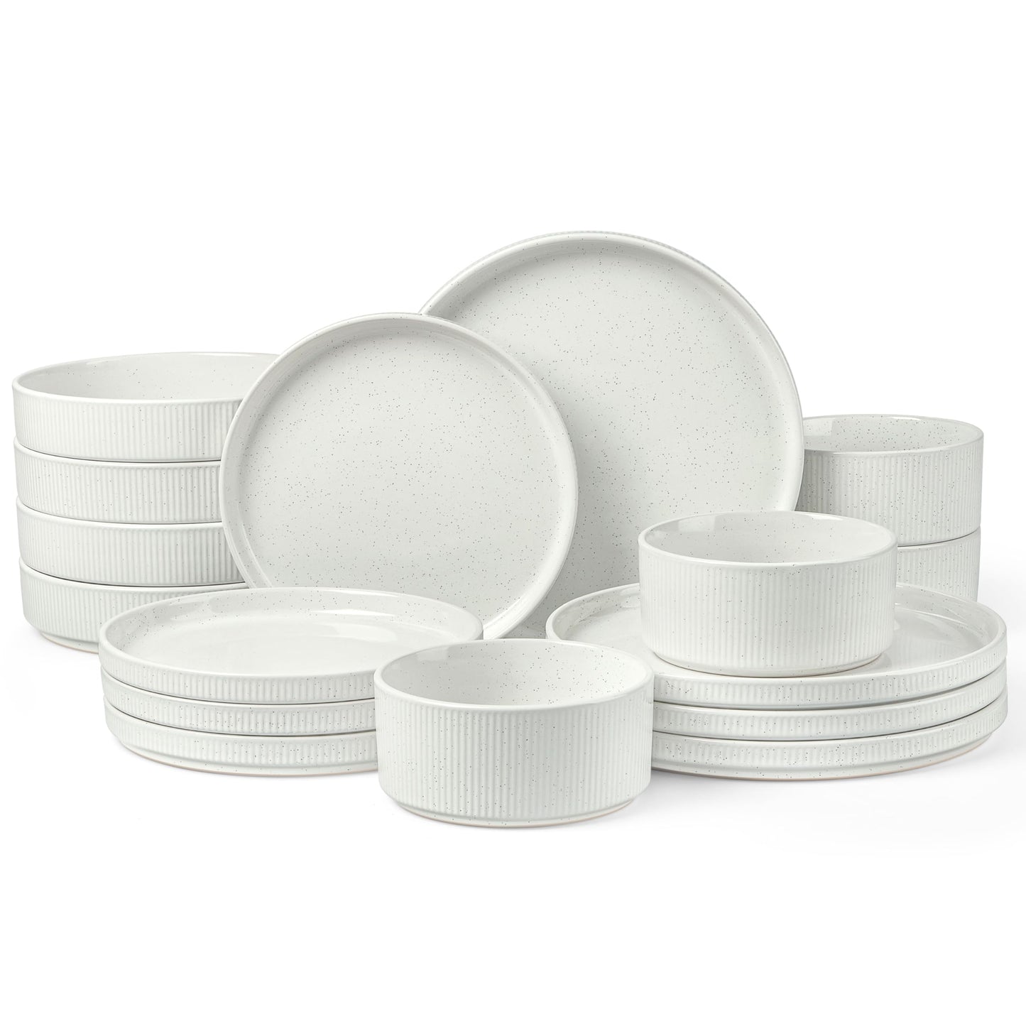 LIANYU 12 Piece Porcelain Dinnerware Sets for 4, Ceramic Durable Plates and Bowls, Chip and Scratch Resistant Dishware Dishes Set, Dishwasher & Microwave Safe Stoneware Set, Black Onyx