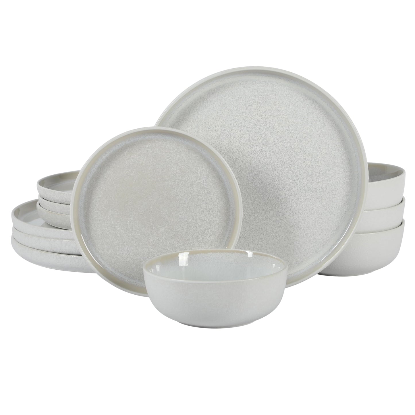 Gibson Elite Soho Lounge Square 16-Piece Dinnerware Set, Service for 4, Reactive Glaze Stoneware Plates and Bowls, Modern Dishes, Microwave & Dishwasher Safe – Red and Black