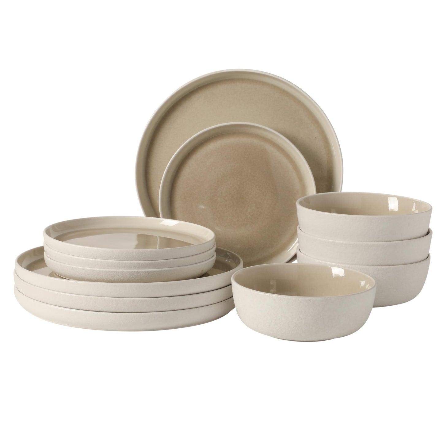 Gibson Elite Soho Lounge Square 16-Piece Dinnerware Set, Service for 4, Reactive Glaze Stoneware Plates and Bowls, Modern Dishes, Microwave & Dishwasher Safe – Red and Black