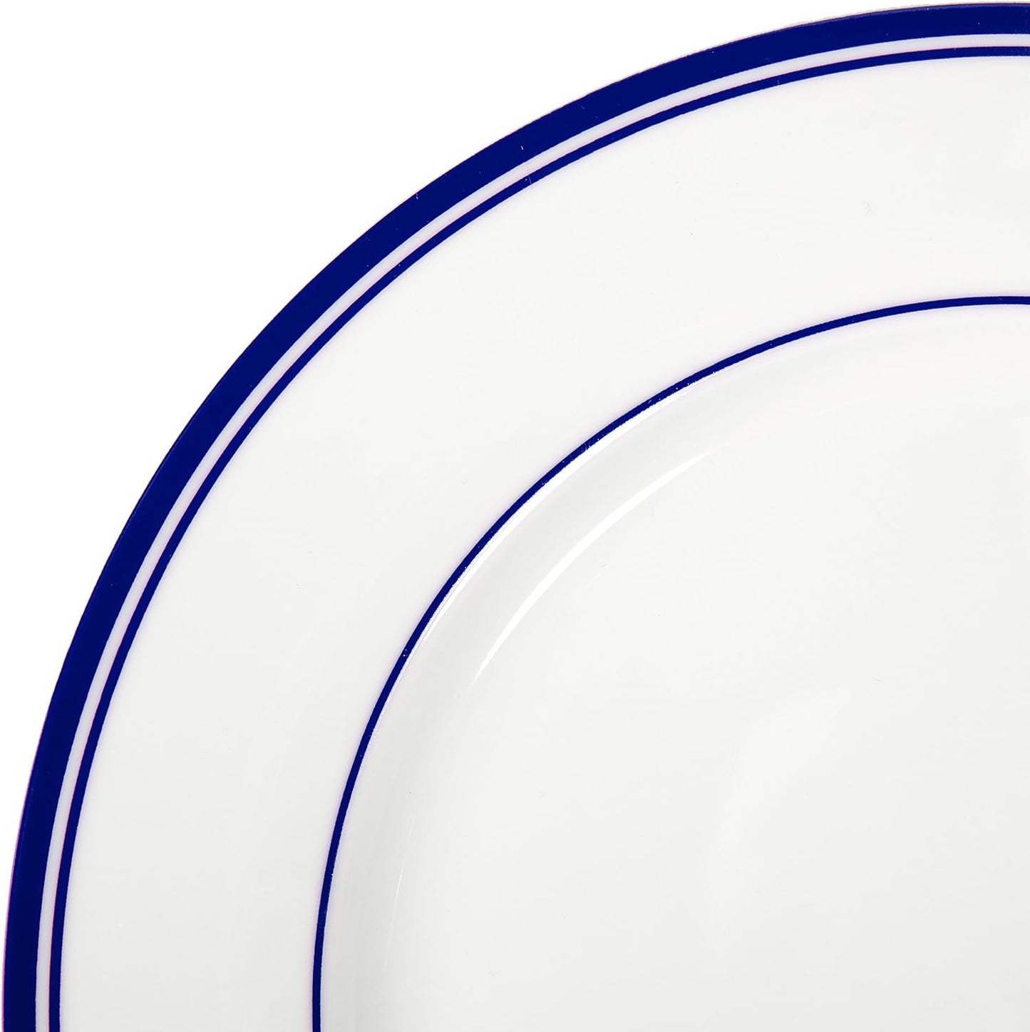 Amazon Basics 16-Piece Cafe Stripe Dinnerware Set, Microwave and Dishwasher Safe, Plates, Bowls, Mugs, Service for 4, Blue