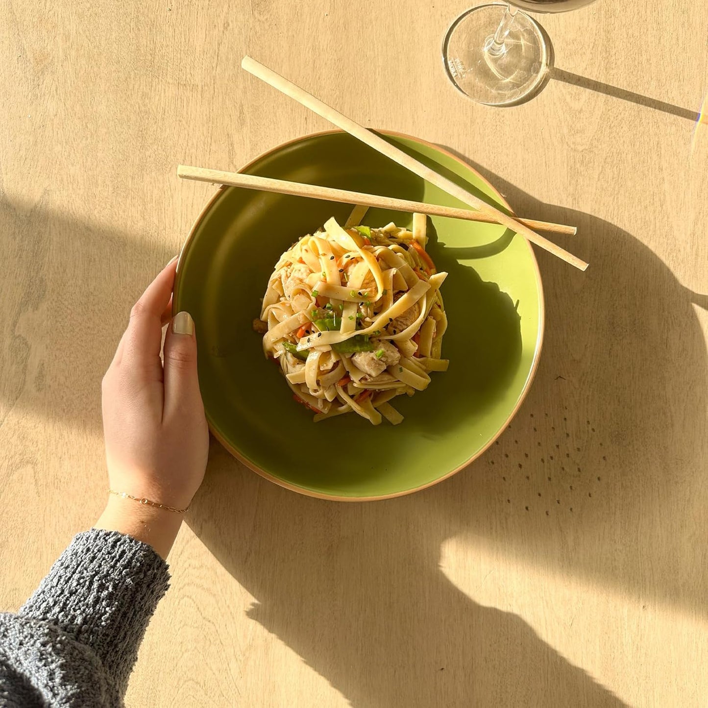 Mora Ceramic Artisan Matte Large Pasta Bowls 30oz, Set of 4 - Serving, Salad, Dinner, etc Kitchen Plate/Wide Bowl - Microwave, Oven, Dishwasher Safe - Modern Porcelain Stoneware Dishes, Safari Colors